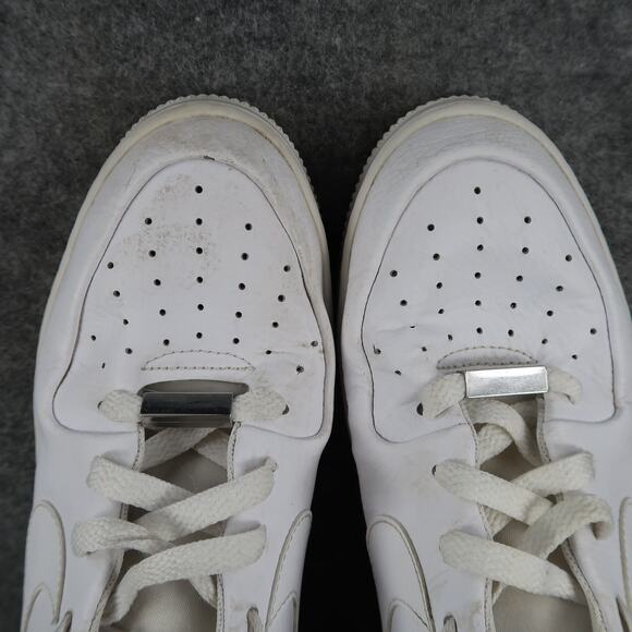 Nike Shoes Womens 8.5 Air Force 1 Sage Low Triple White Casual Sneaker Platform - Picture 12 of 15
